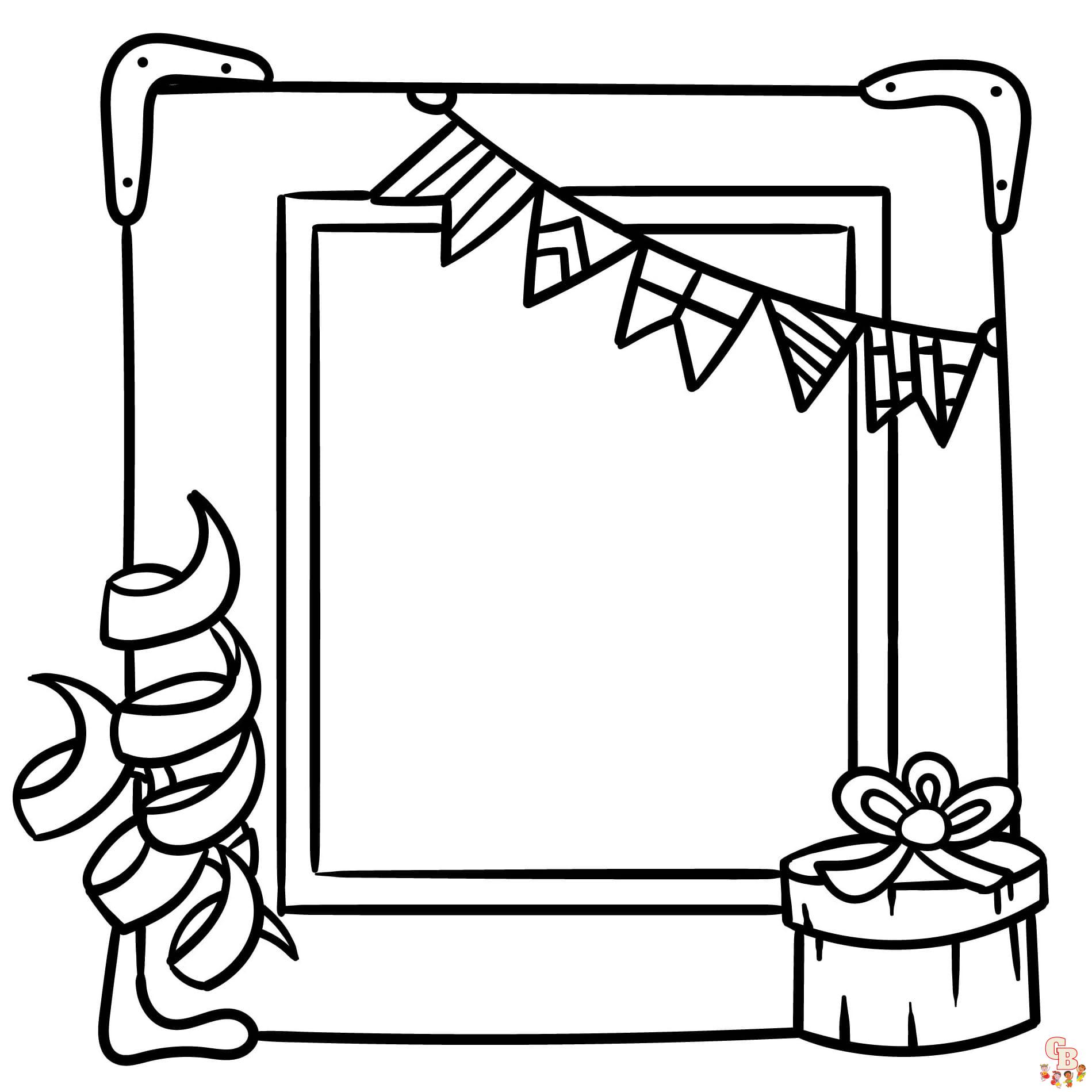 Picture frame coloring pages free