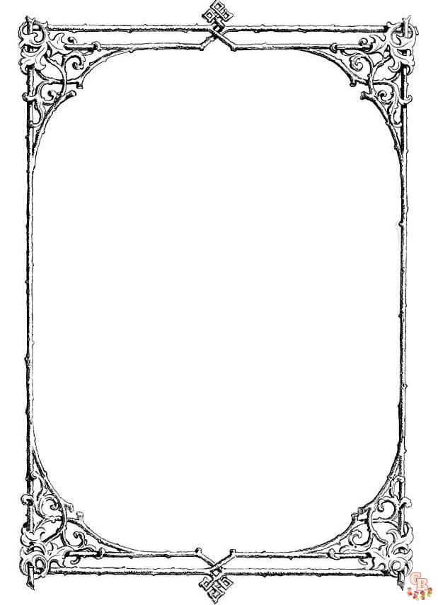 Picture frame coloring pages printable free