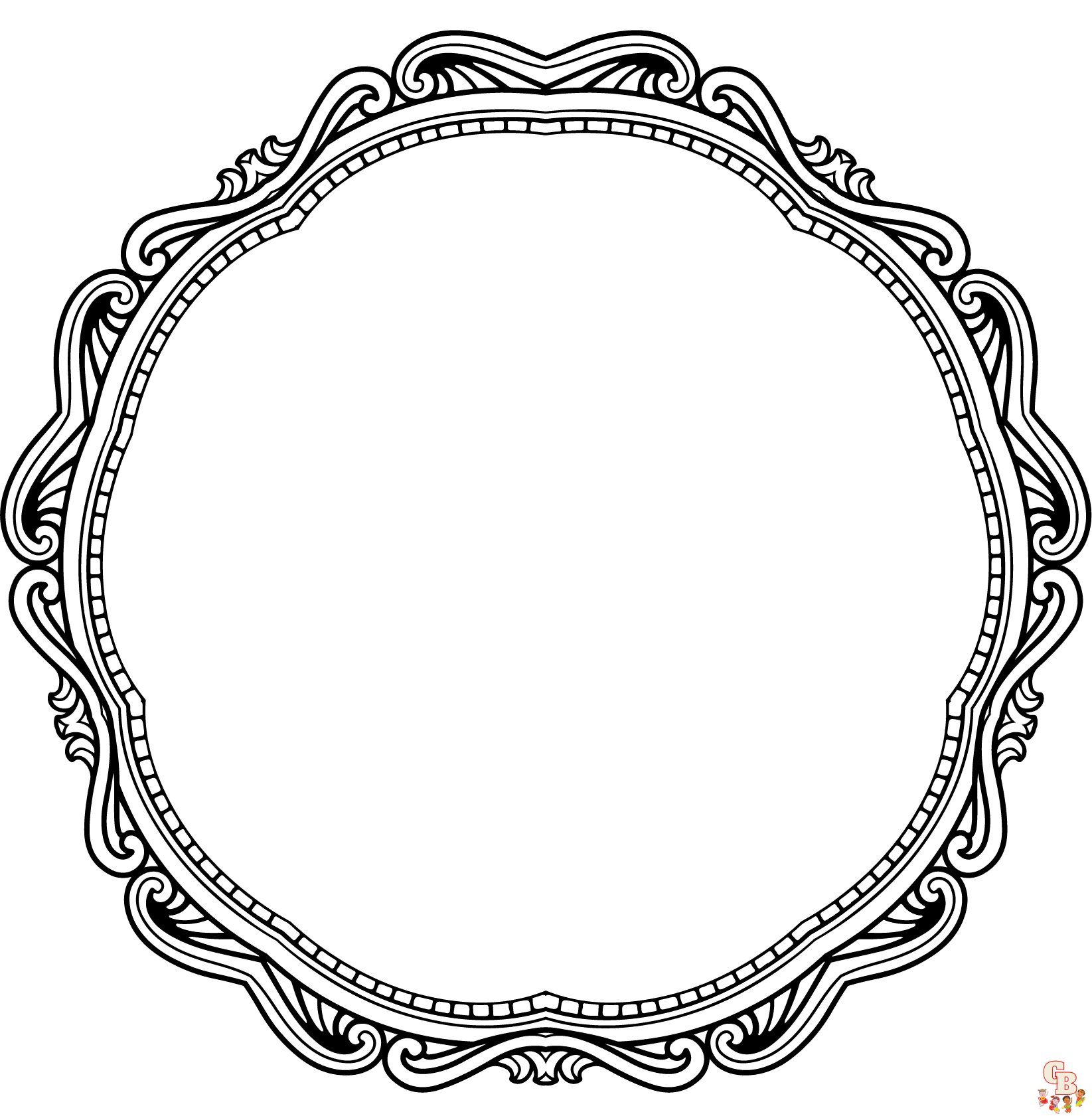 Picture frame coloring pages printable