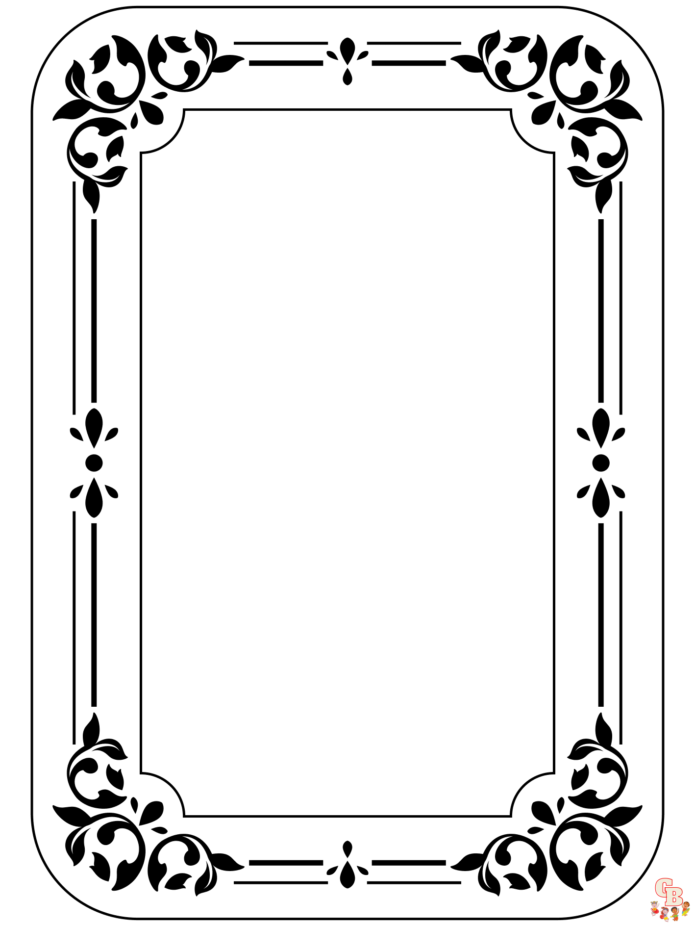 Picture frame coloring pages to print