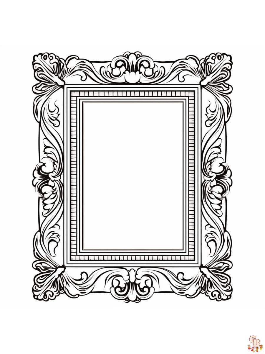 Picture frame coloring pages