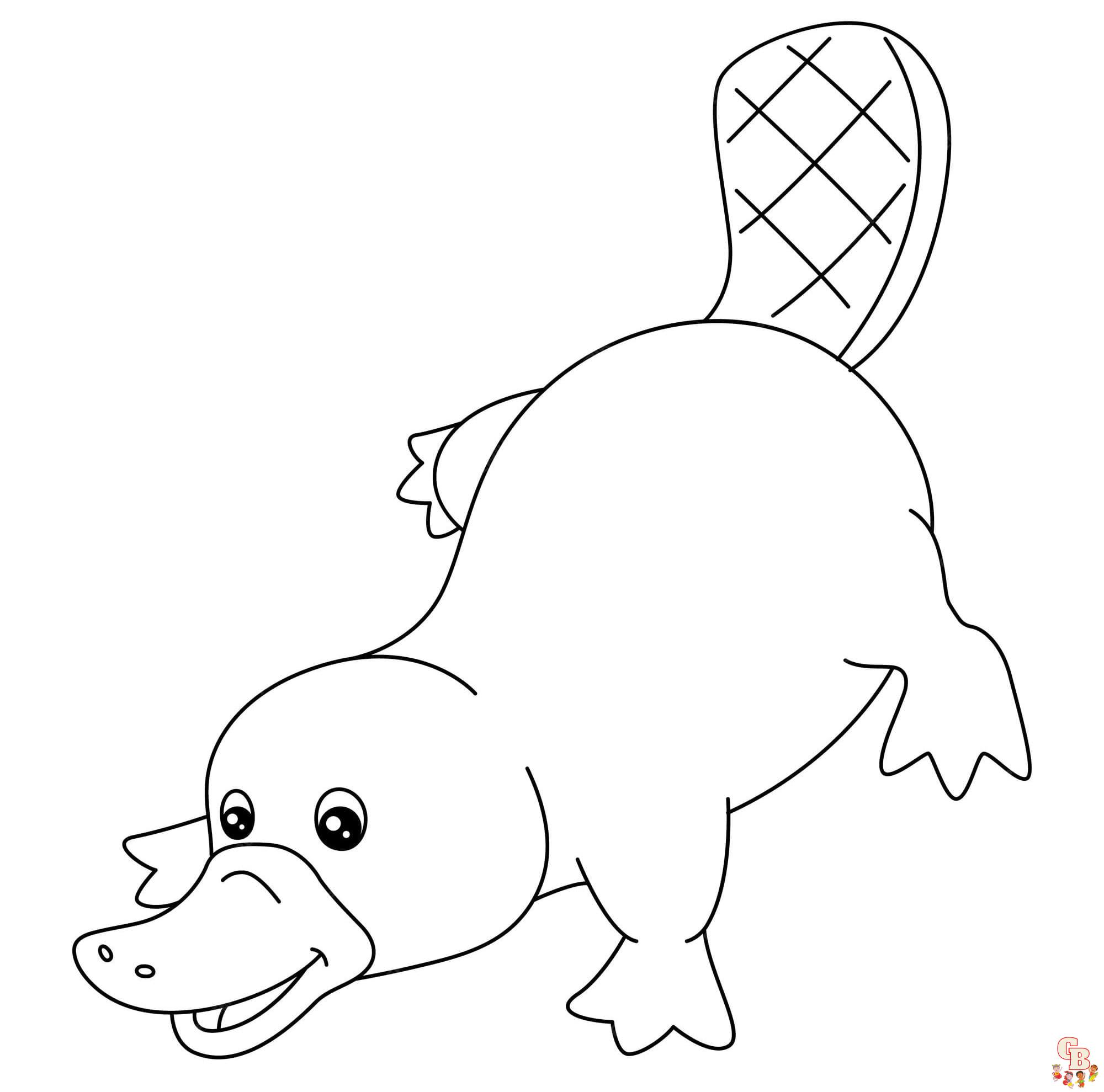 Platypus coloring pages printable free
