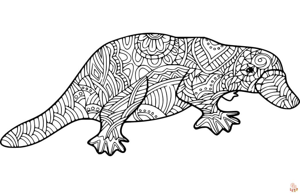 Platypus coloring pages printable