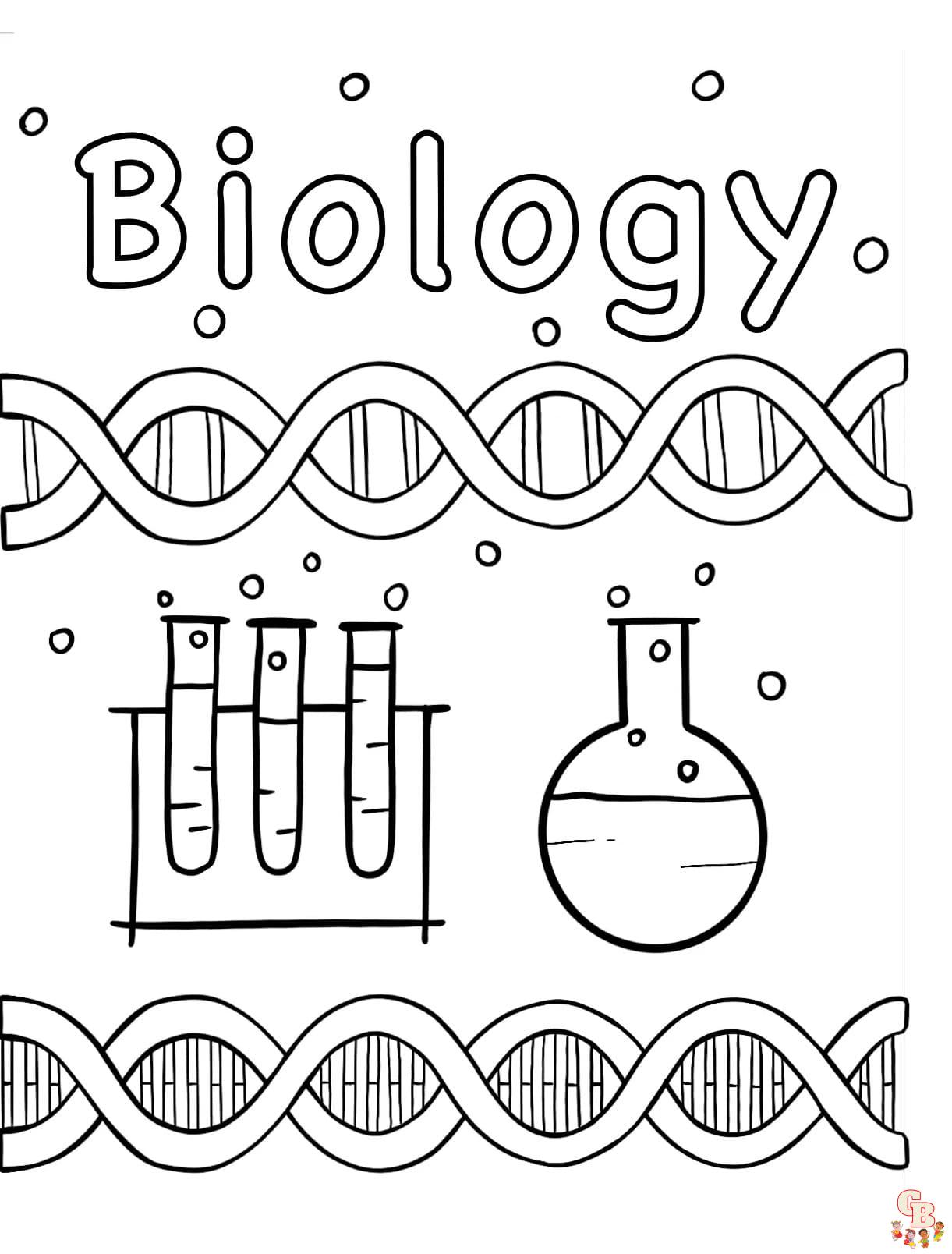 Printable Biology coloring sheets