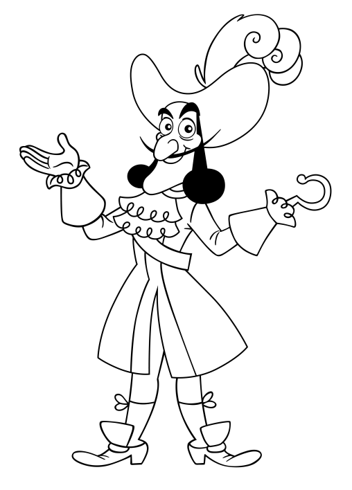 Printable Captain Hook Coloring Pages Free For Kids And Adults