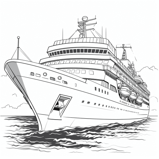 Printable Cruise Ship Coloring Pages Free For Kids And Adults