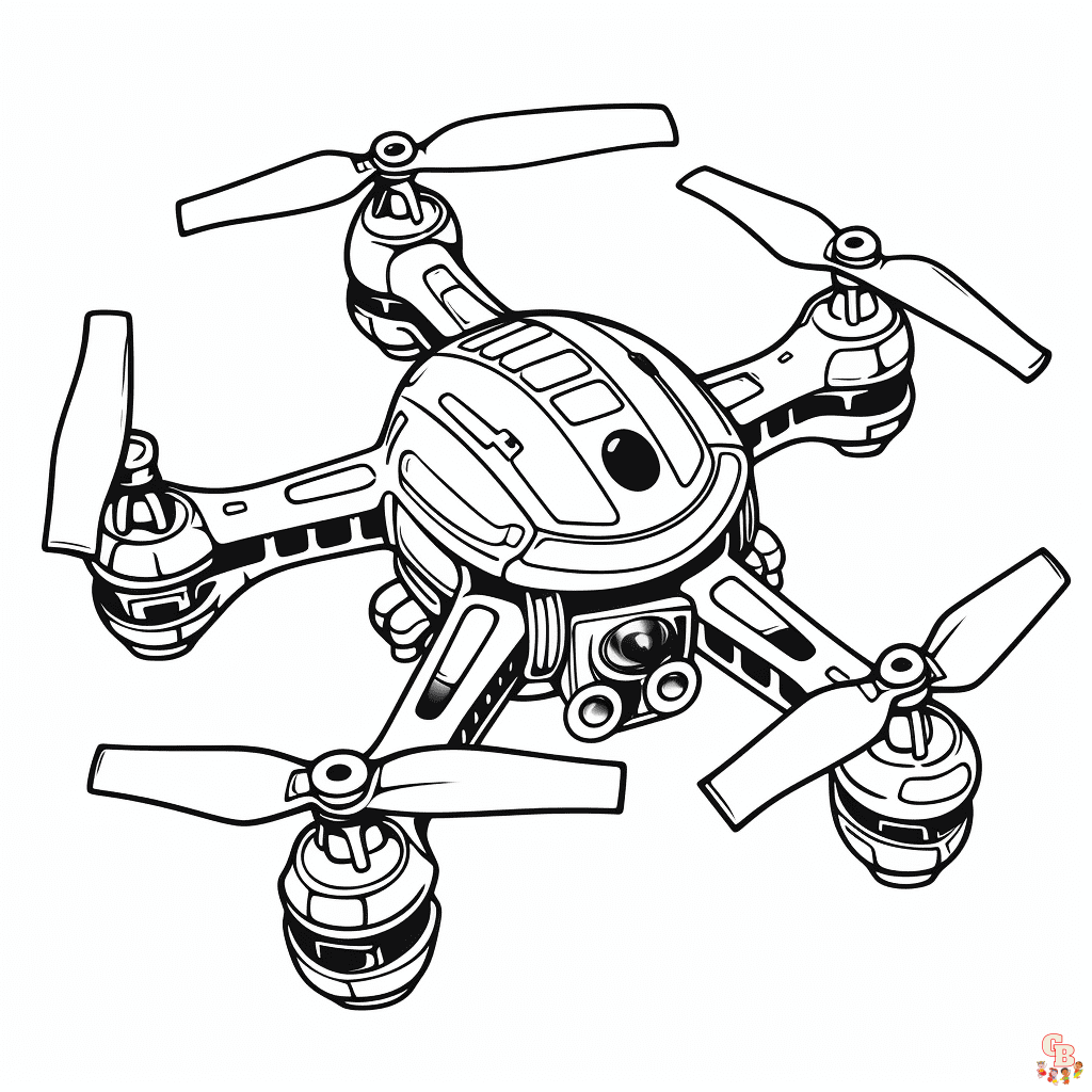 Hojas para colorear de drones imprimibles