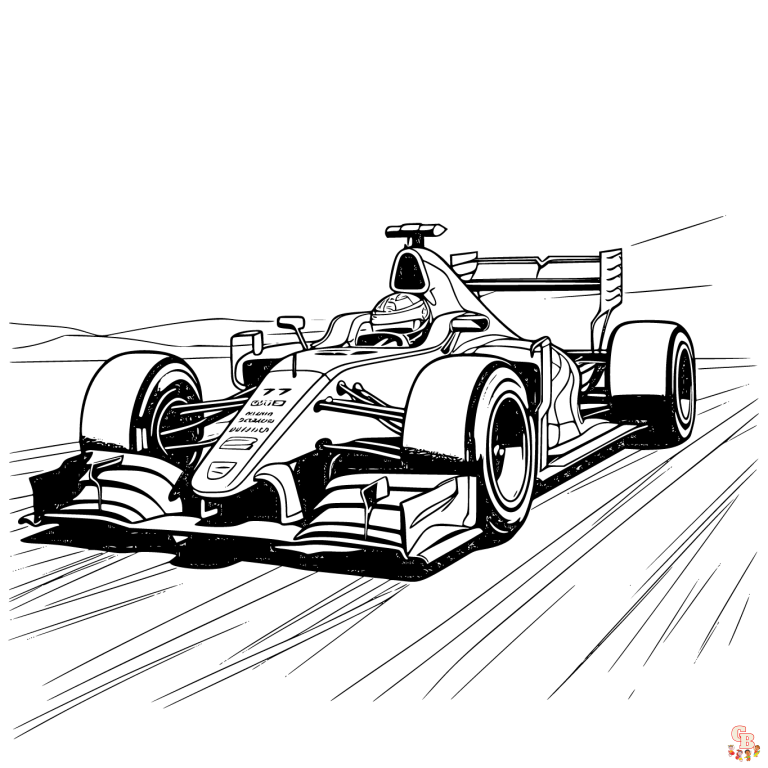 Printable F1 Coloring Pages Free For Kids And Adults