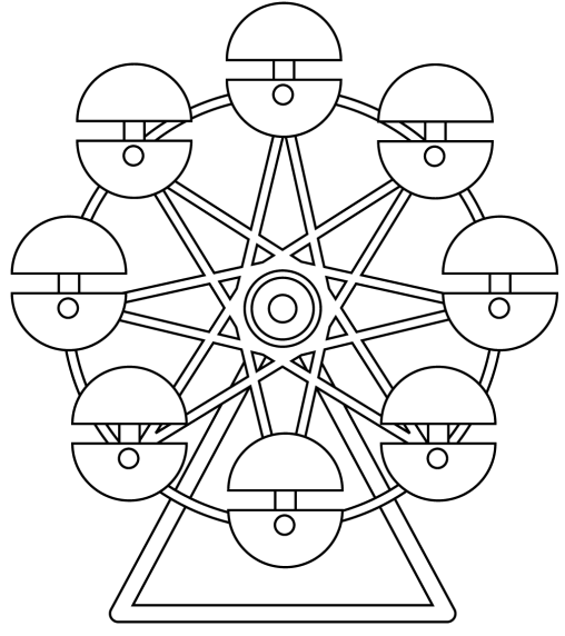 Printable Ferris Wheel Coloring Pages Free For Kids And Adults