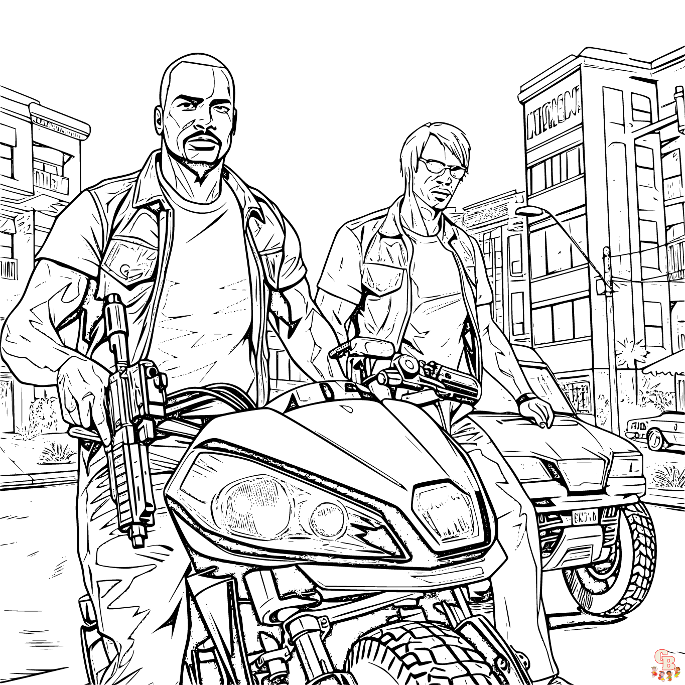 grand theft auto coloring pages