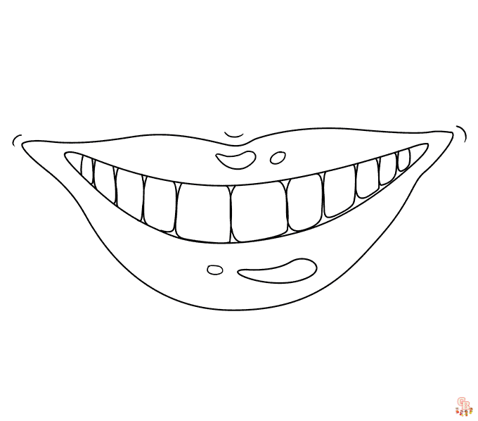 Printable Mouth coloring sheets