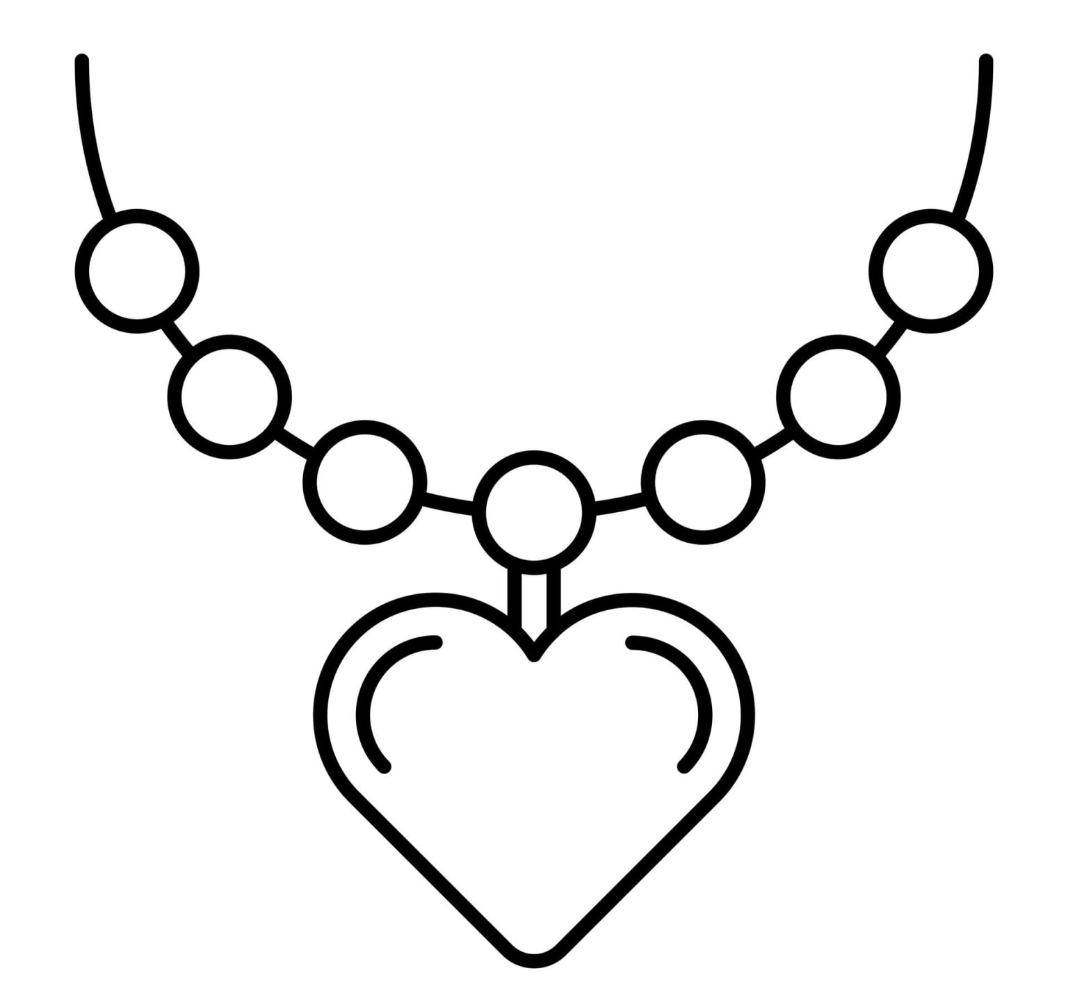 Printable Necklace Coloring Pages Free For Kids And Adults