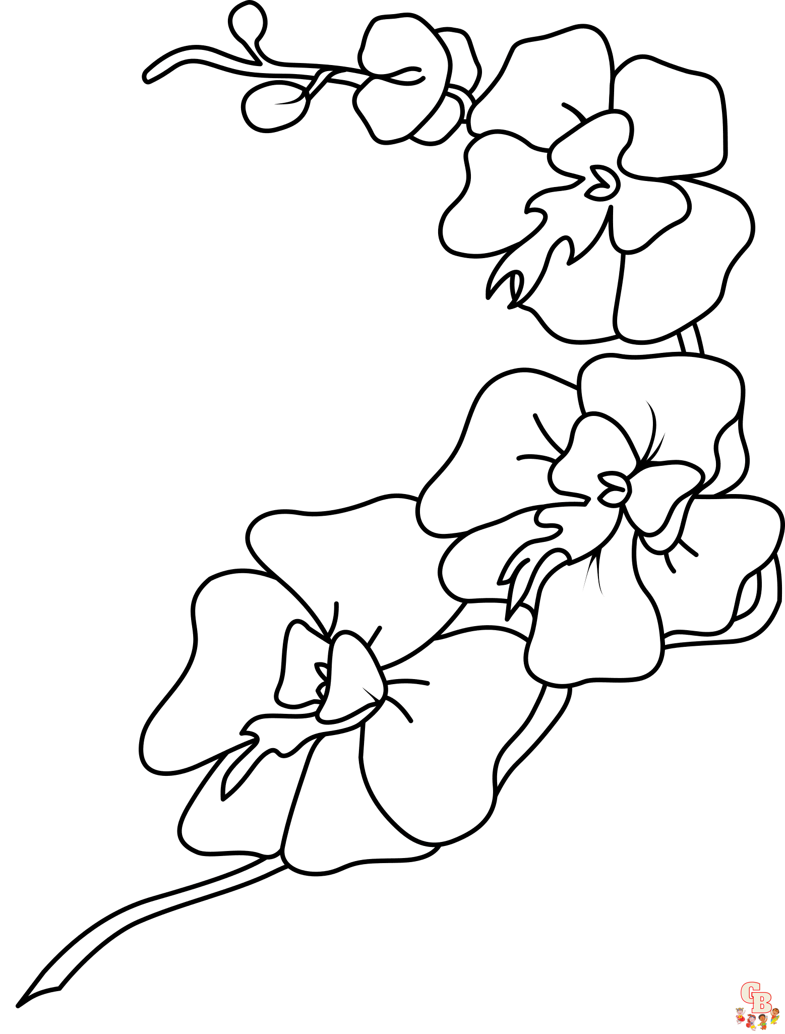 Printable Orchid coloring sheets Free