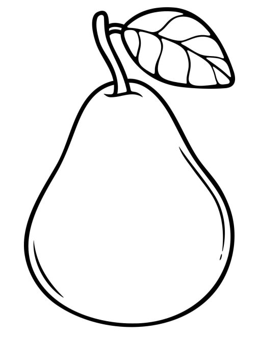 Printable Pear Coloring Pages Free For Kids And Adults