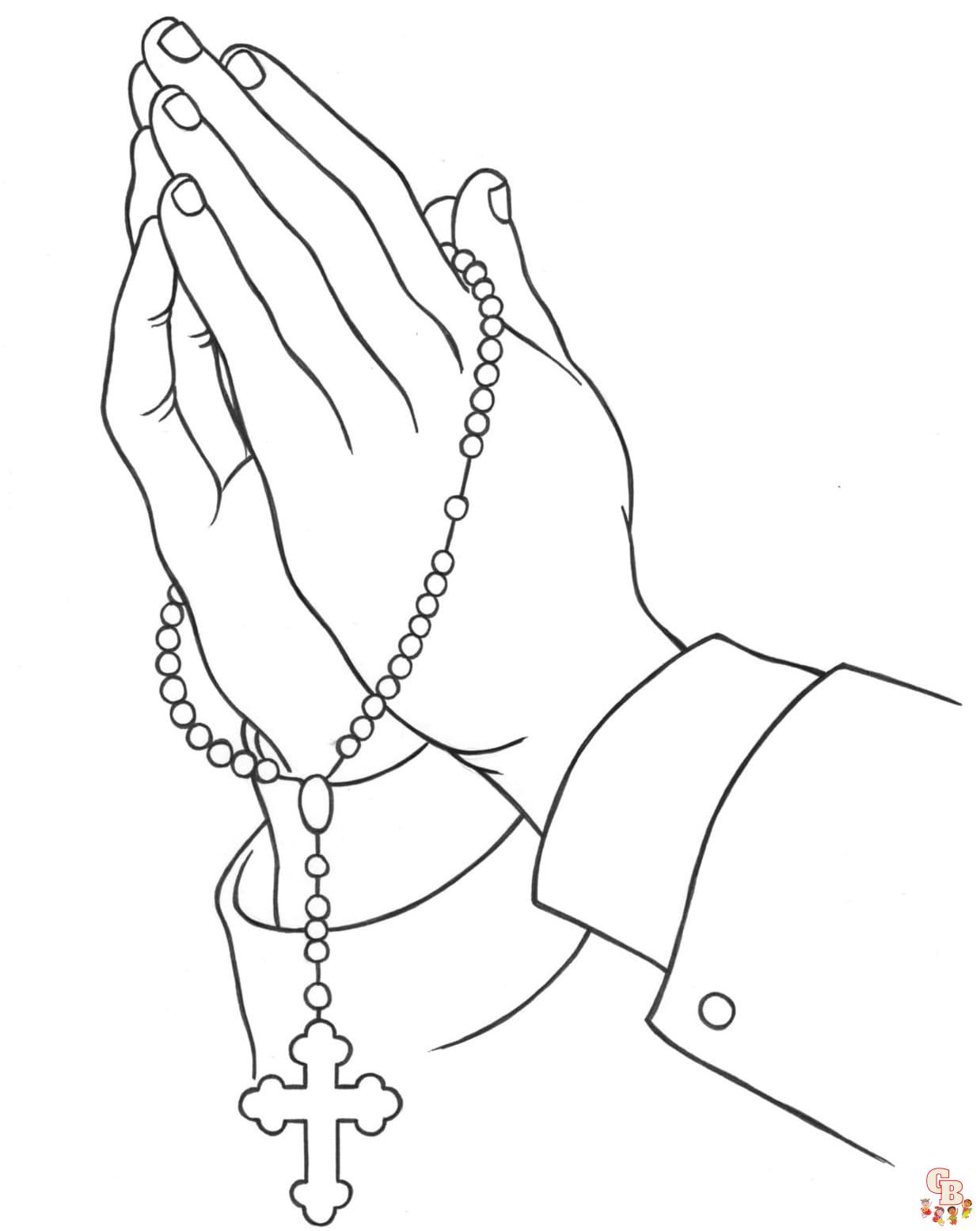 Printable Rosary coloring sheets