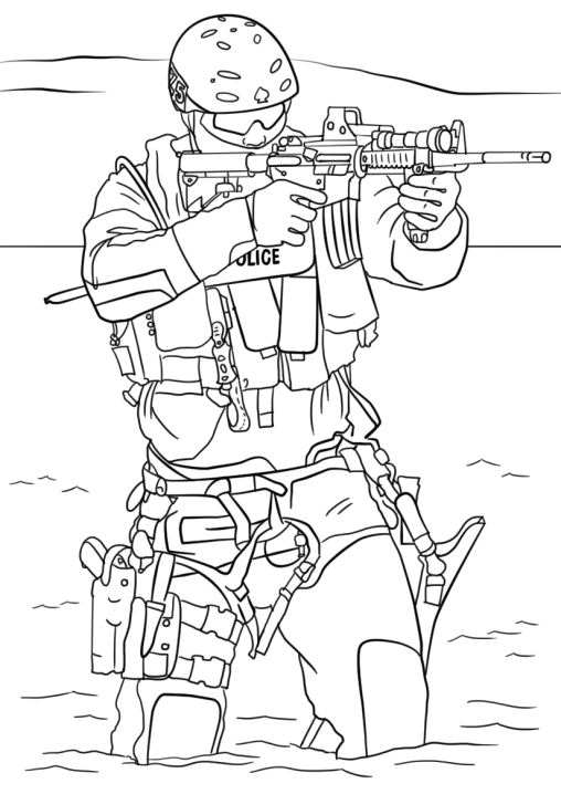 Printable SWAT Coloring Pages Free For Kids And Adults