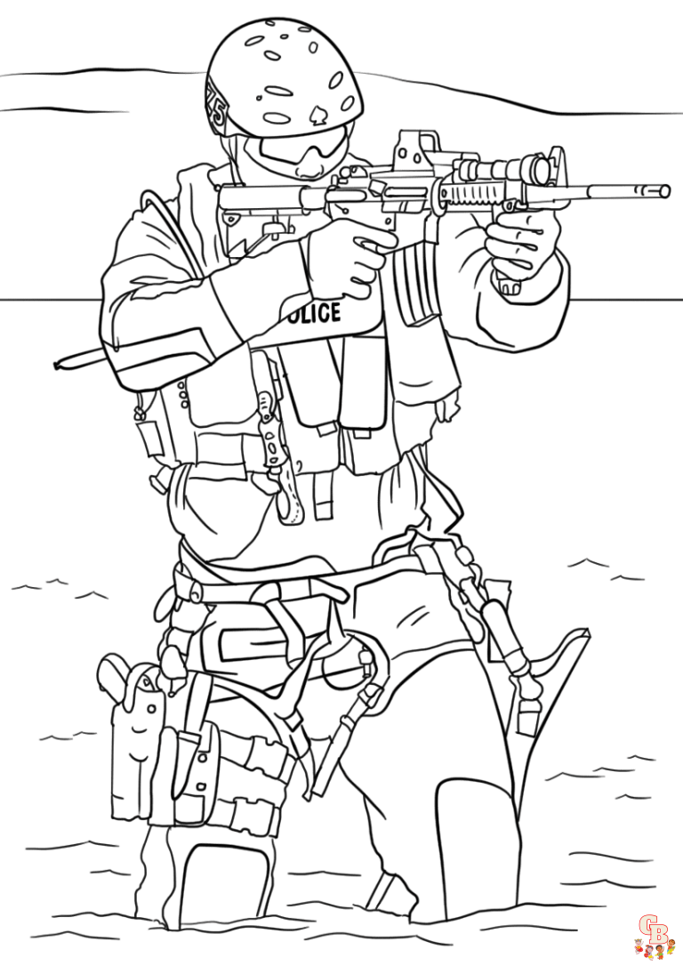Printable SWAT Coloring Pages Free For Kids And Adults