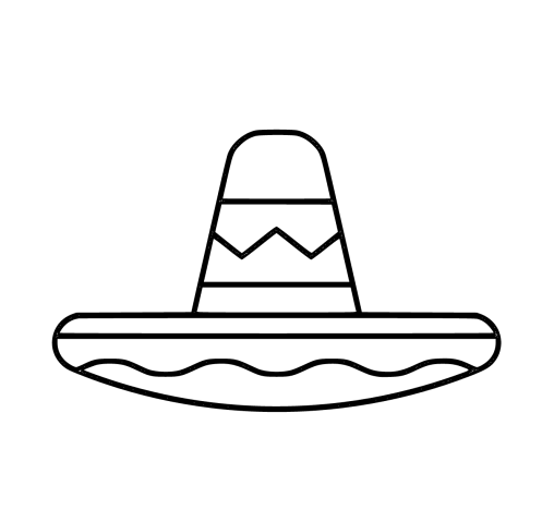 Printable Sombrero Coloring Pages Free For Kids And Adults