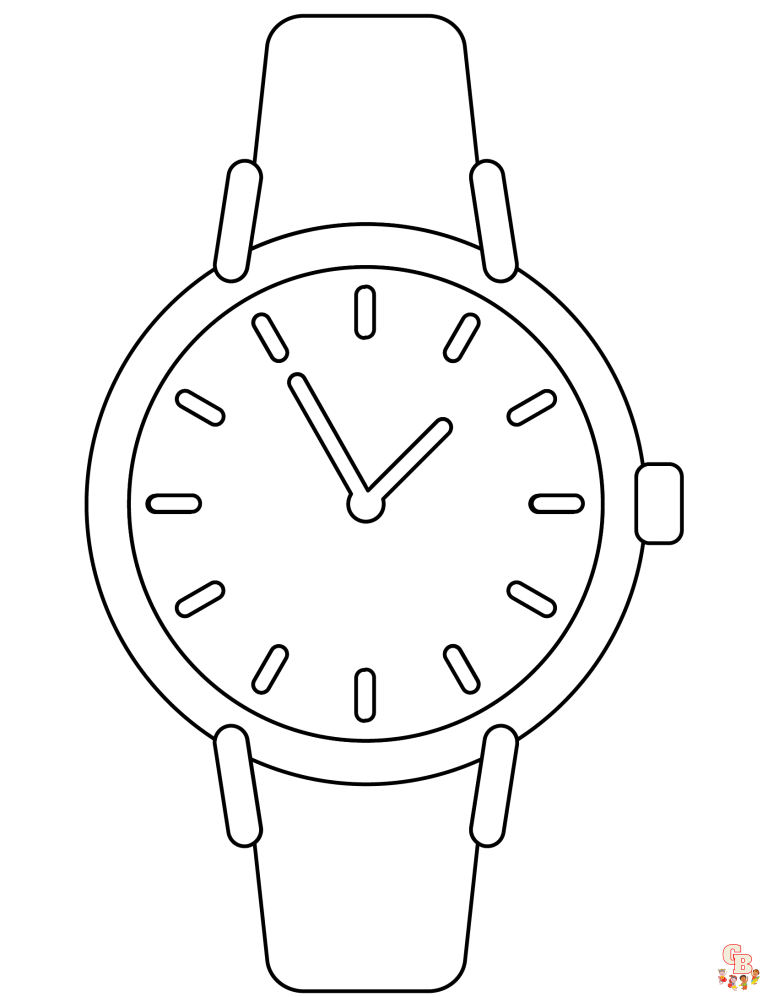 Printable Watch Coloring Pages Free For Kids And Adults