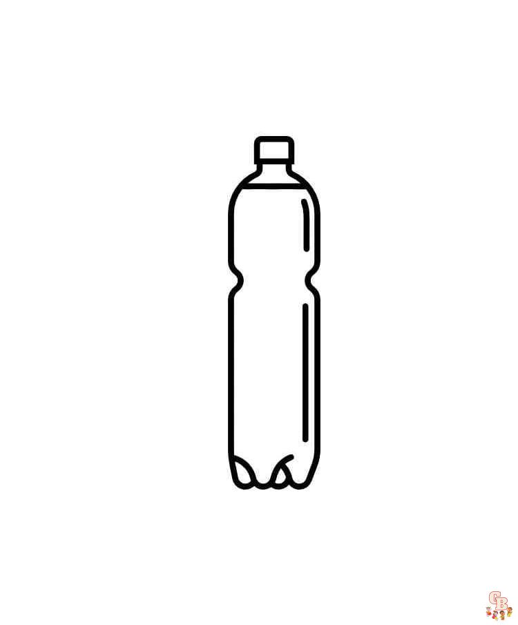 Printable Water bottle coloring sheets
