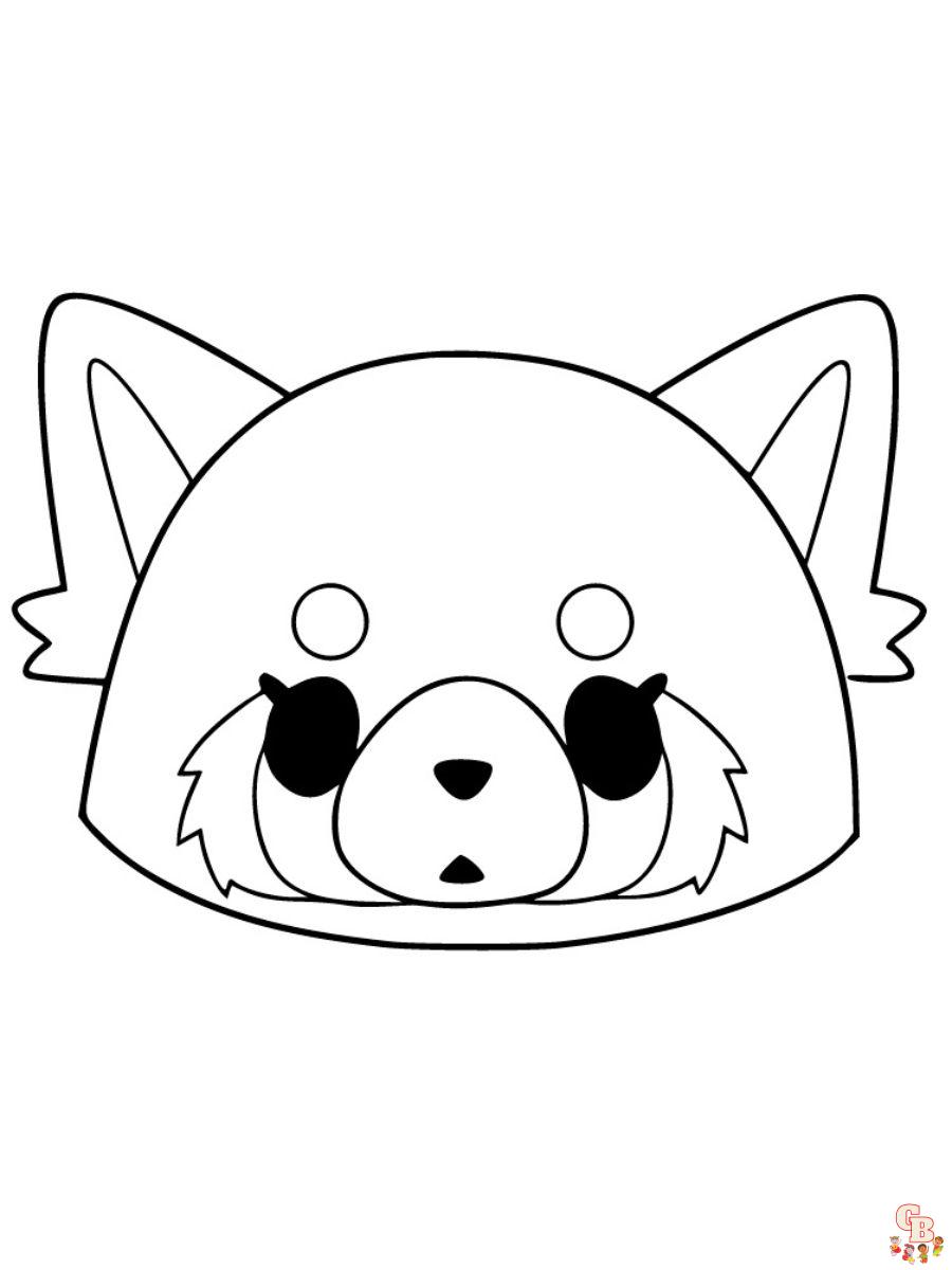 Printable aggretsuko coloring pages