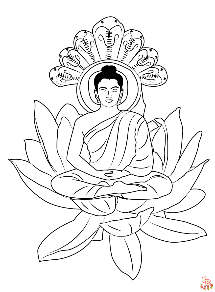 Printable buddha coloring sheets