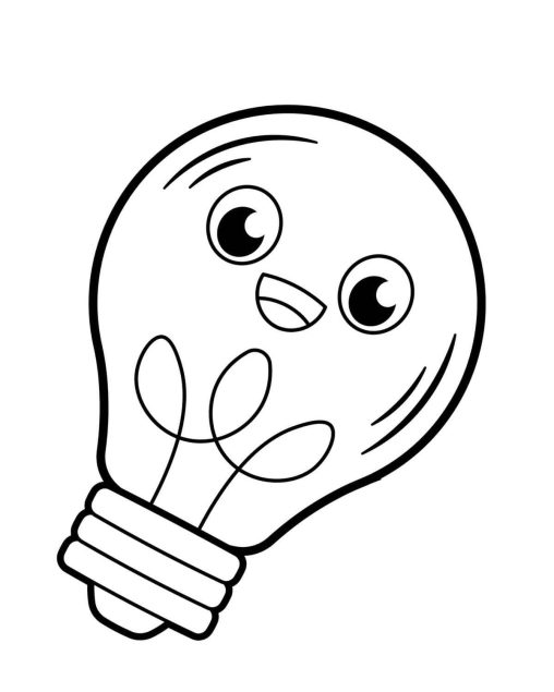 Printable Light Bulb Coloring Pages Free For Kids And Adults