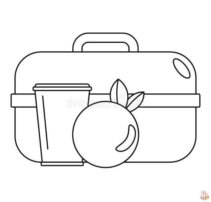 Printable lunch box coloring sheets