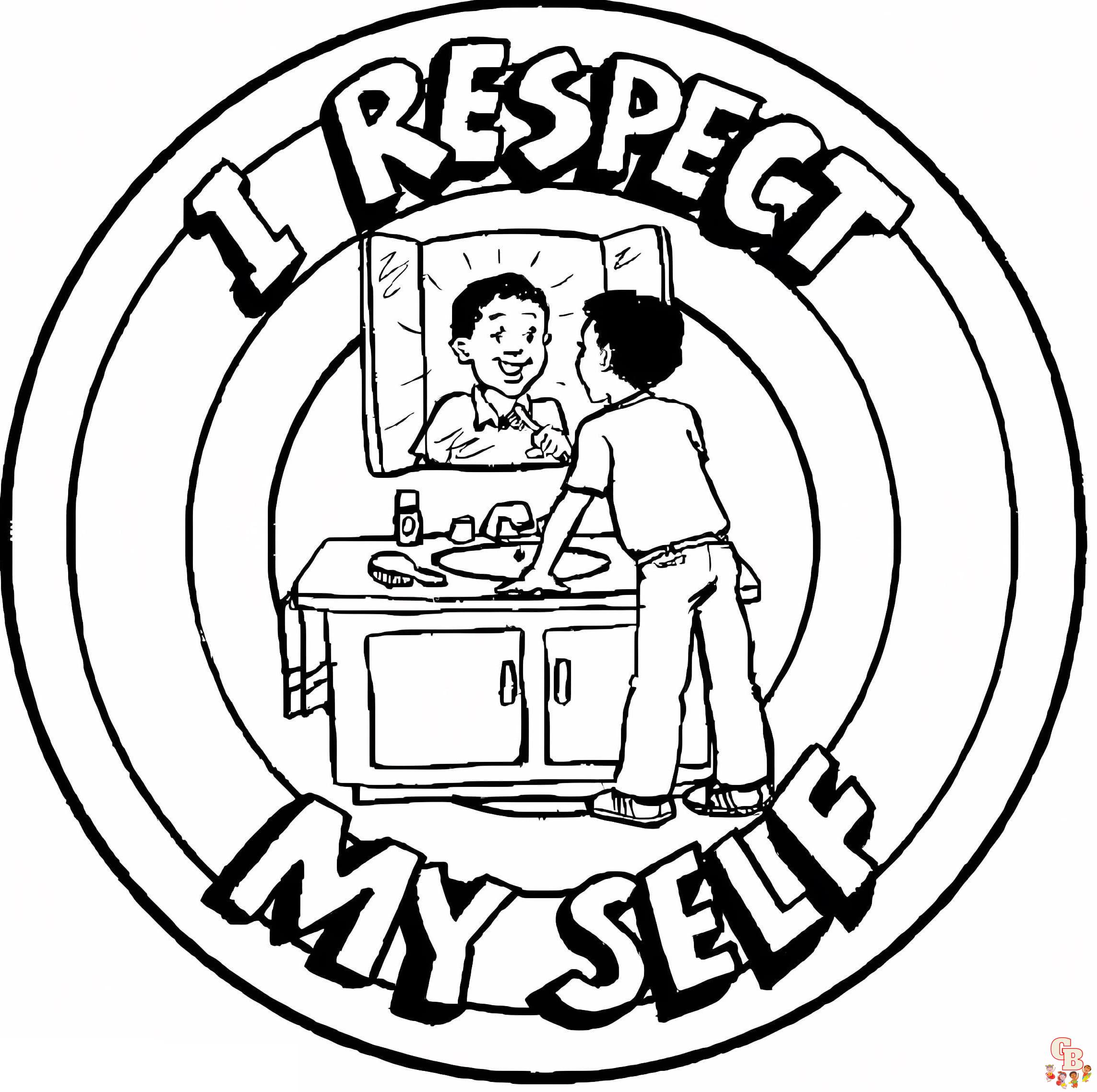 Printable respect coloring sheets