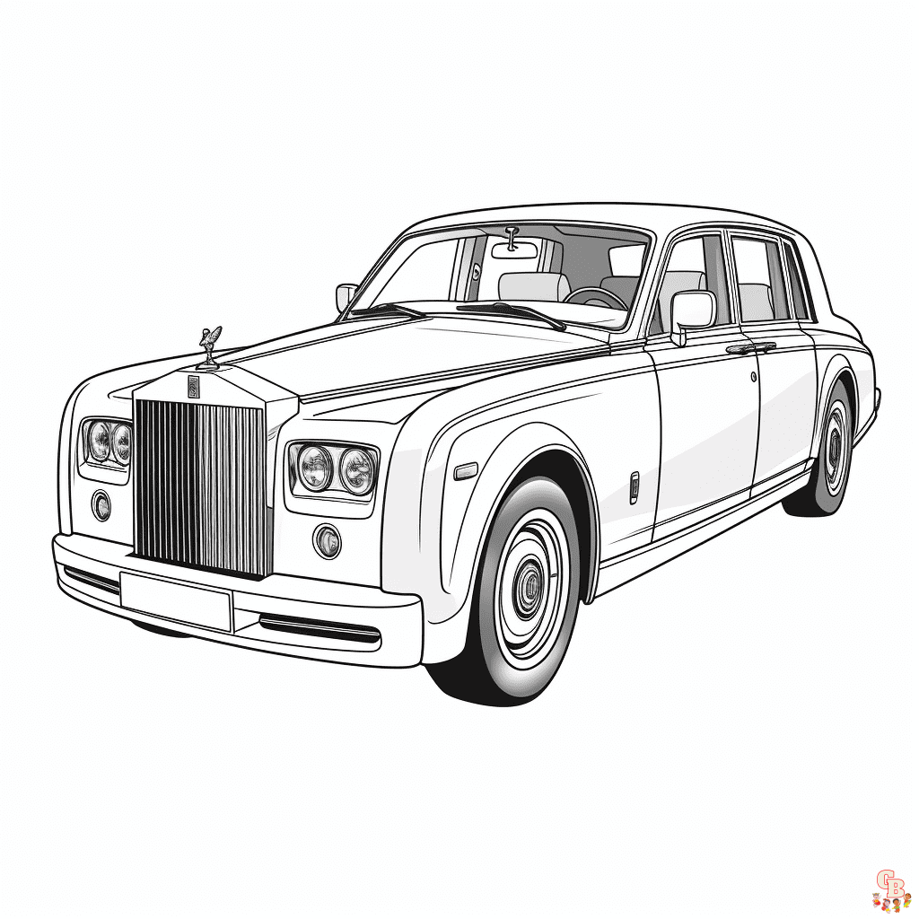 Printable rolls royce coloring sheets