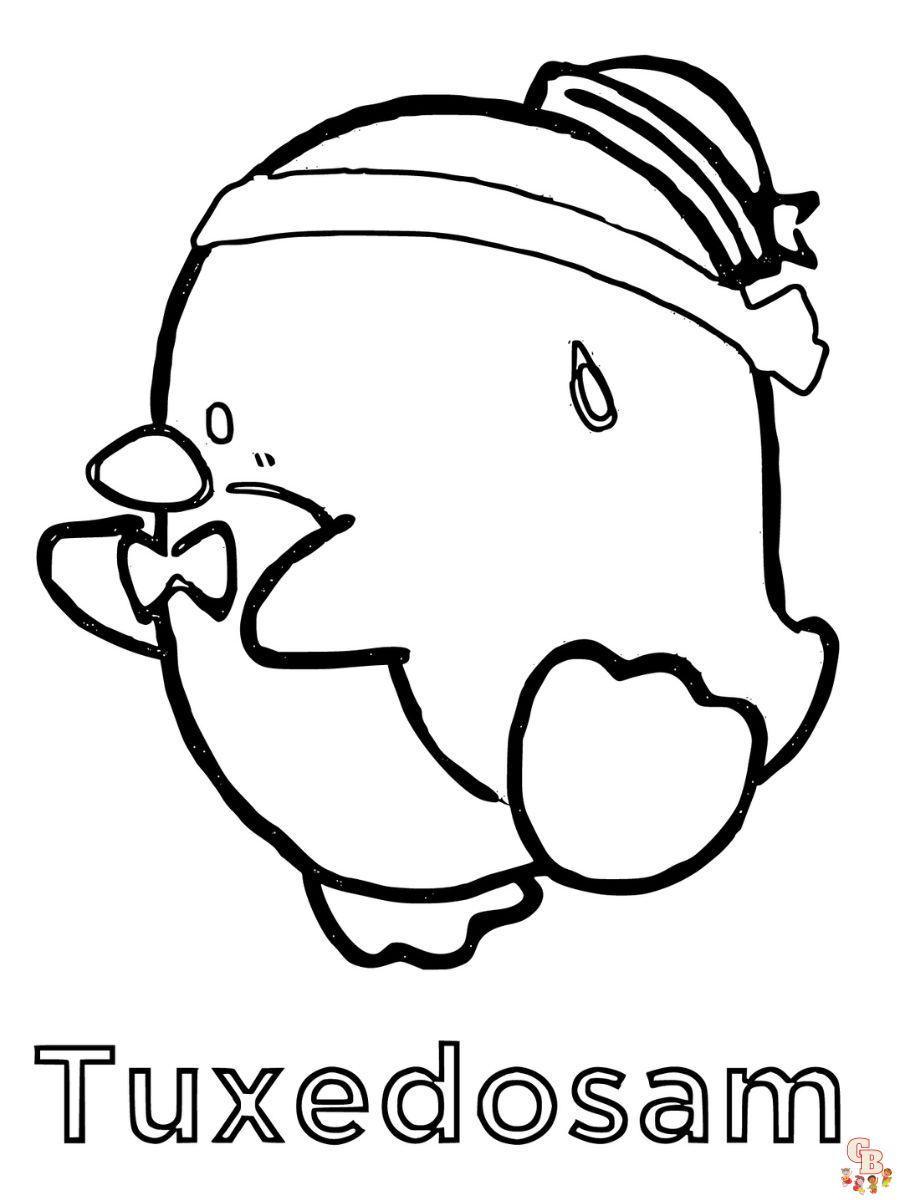 Printable tuxedo sam coloring pages