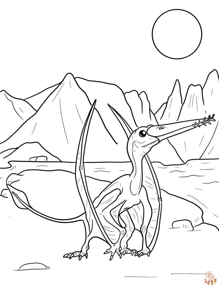 Pteranodon coloring pages free