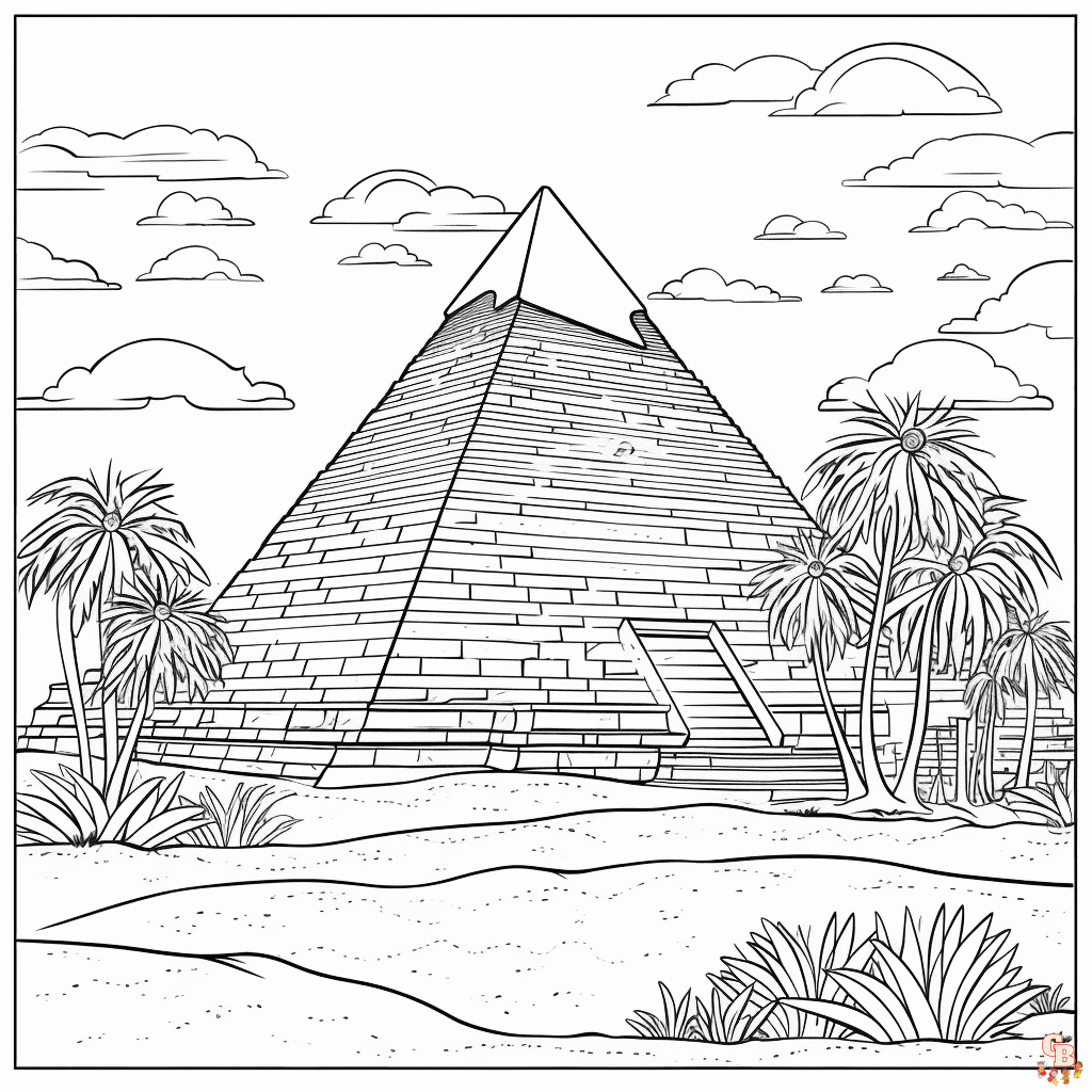 Printable Pyramid Coloring Pages Free For Kids And Adults