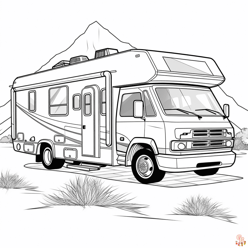 RV coloring pages printable
