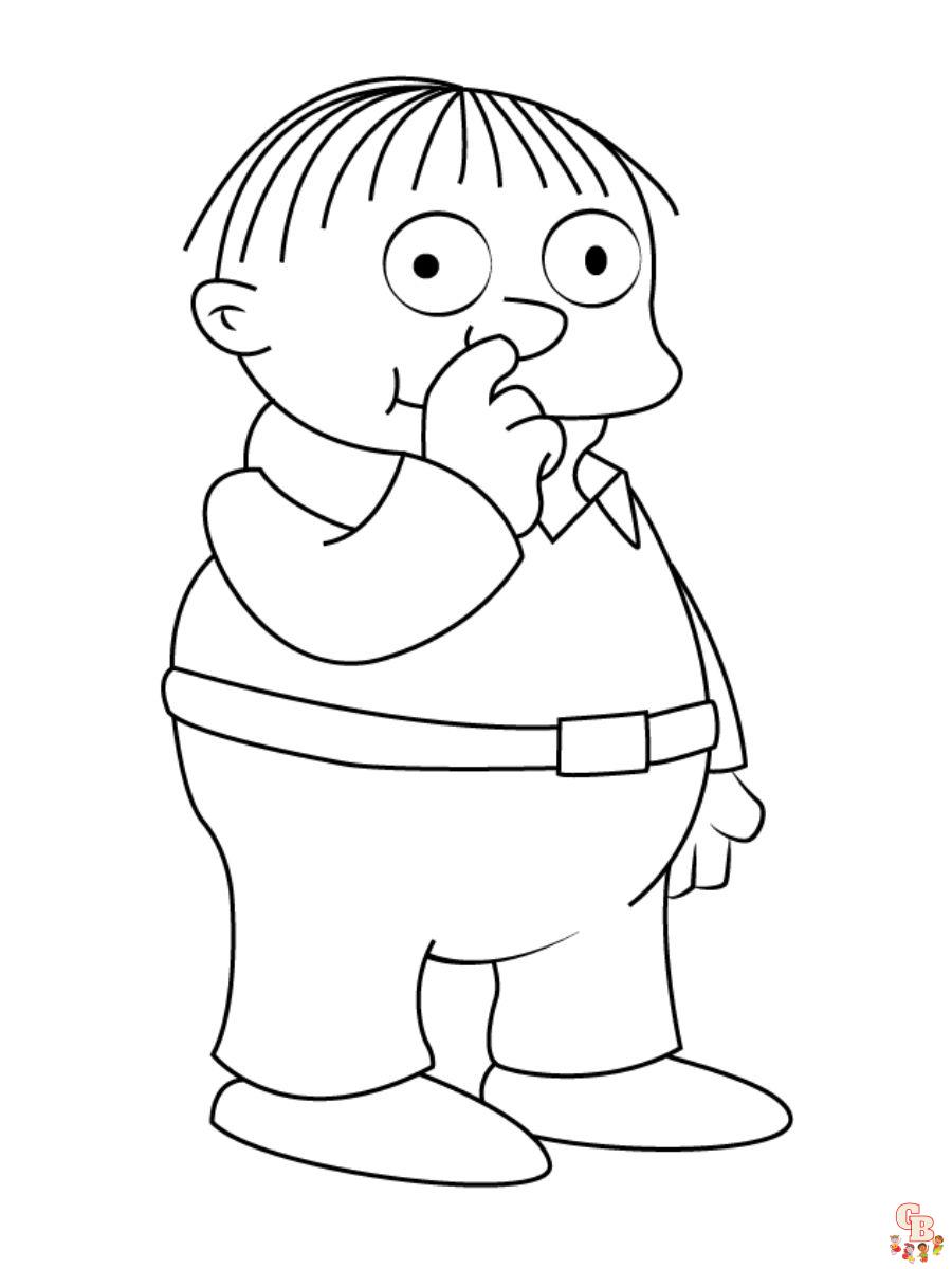 Ralph Wiggum coloring pages