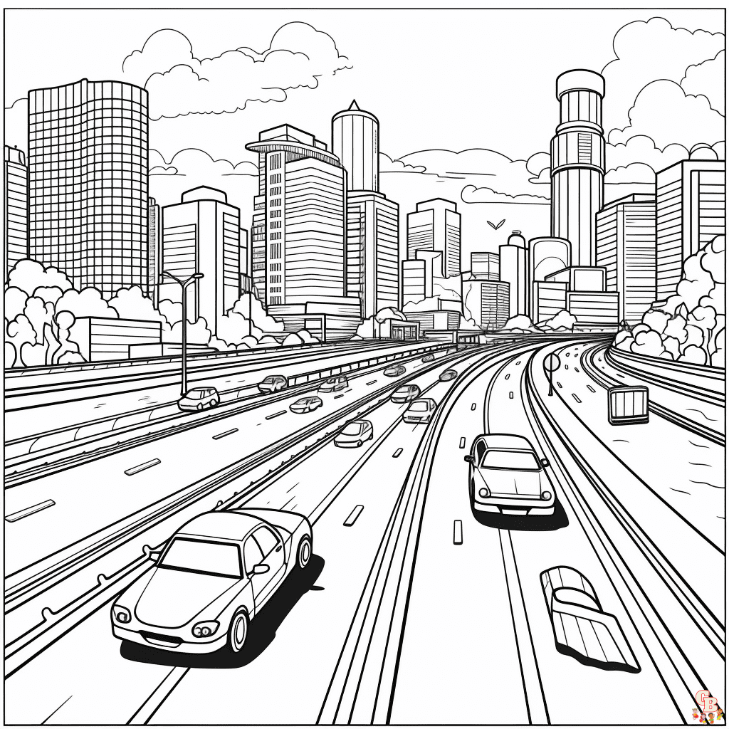 Road Coloring page