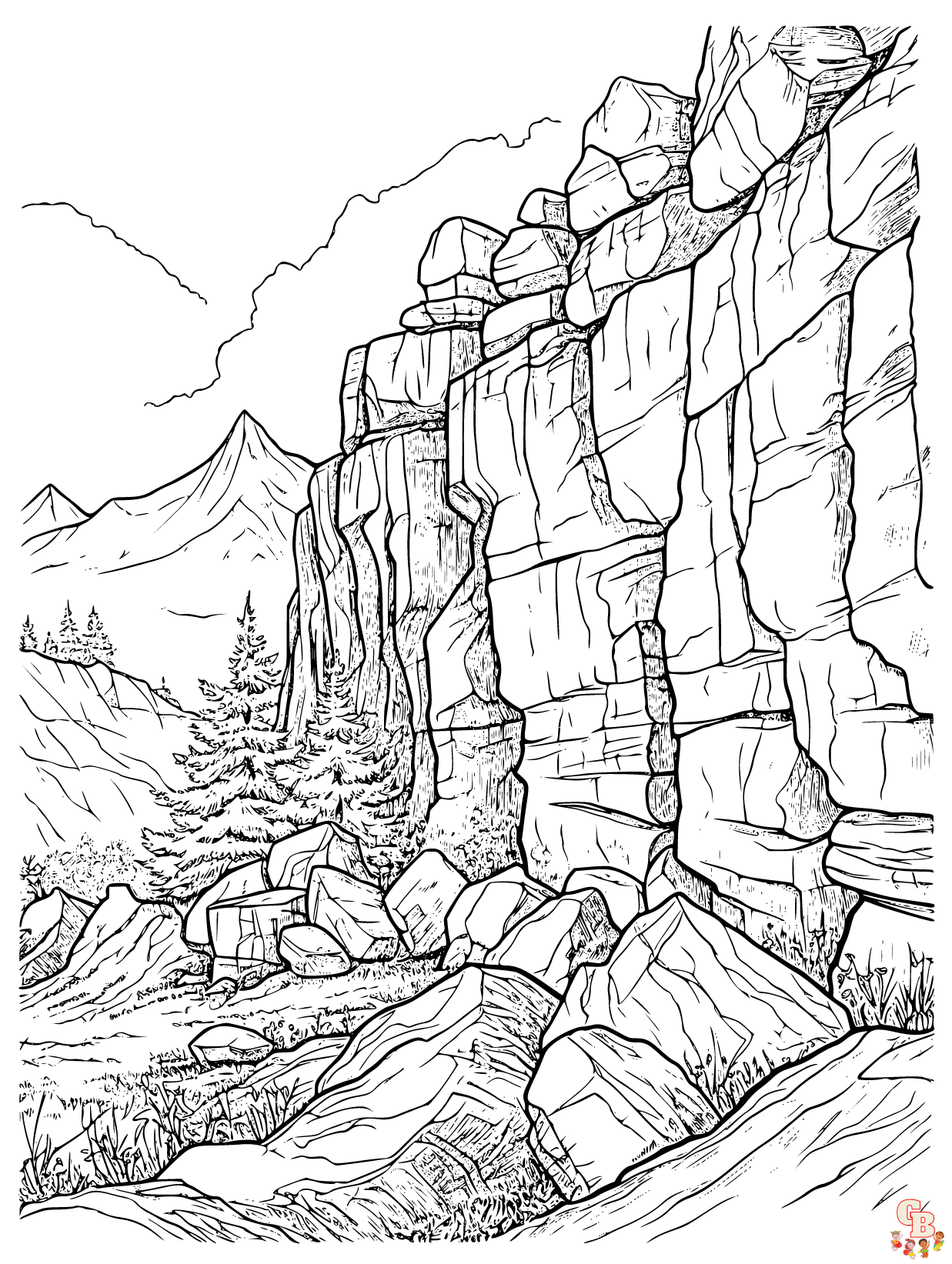 Rock Coloring Pages