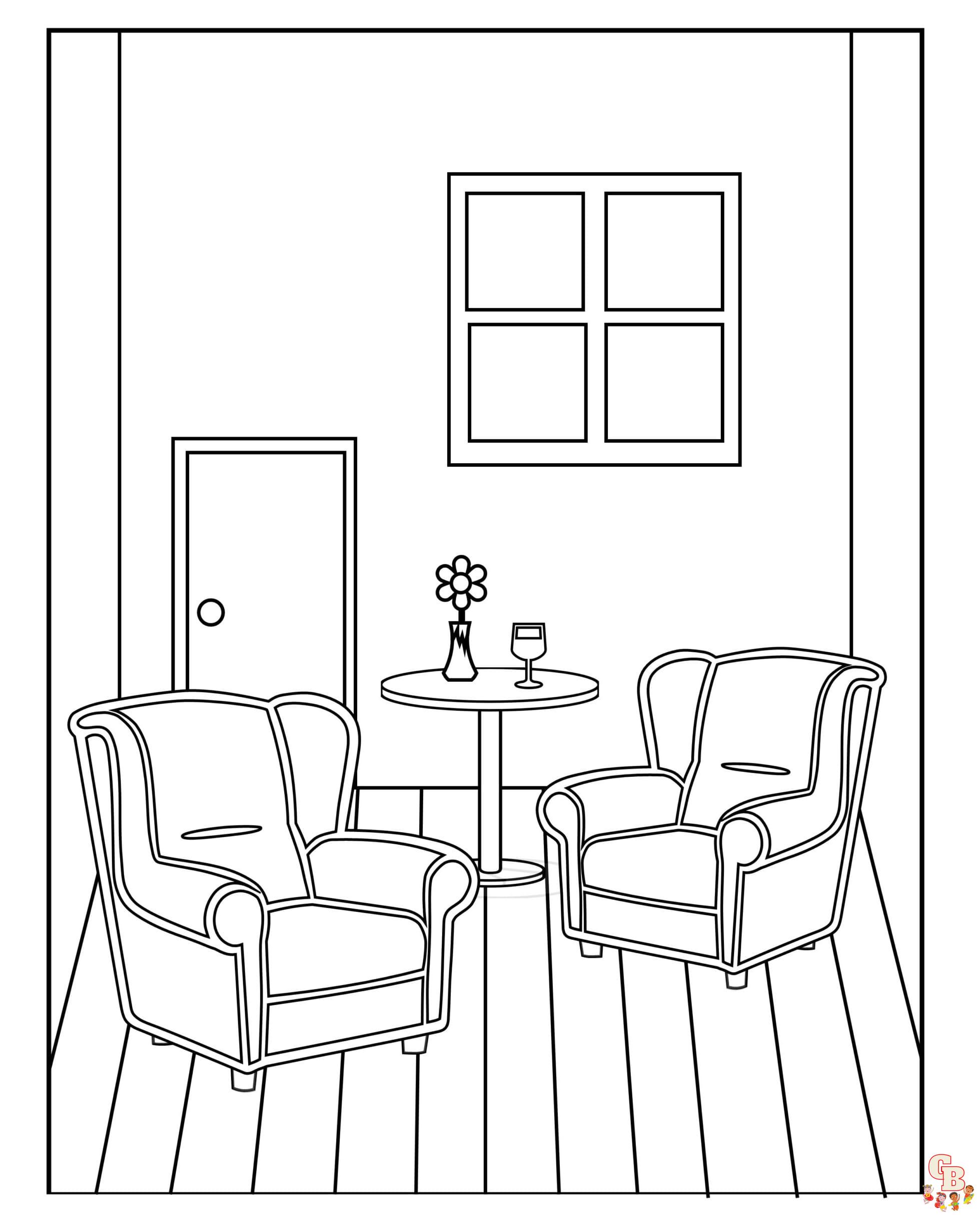 Room Coloring Sheets