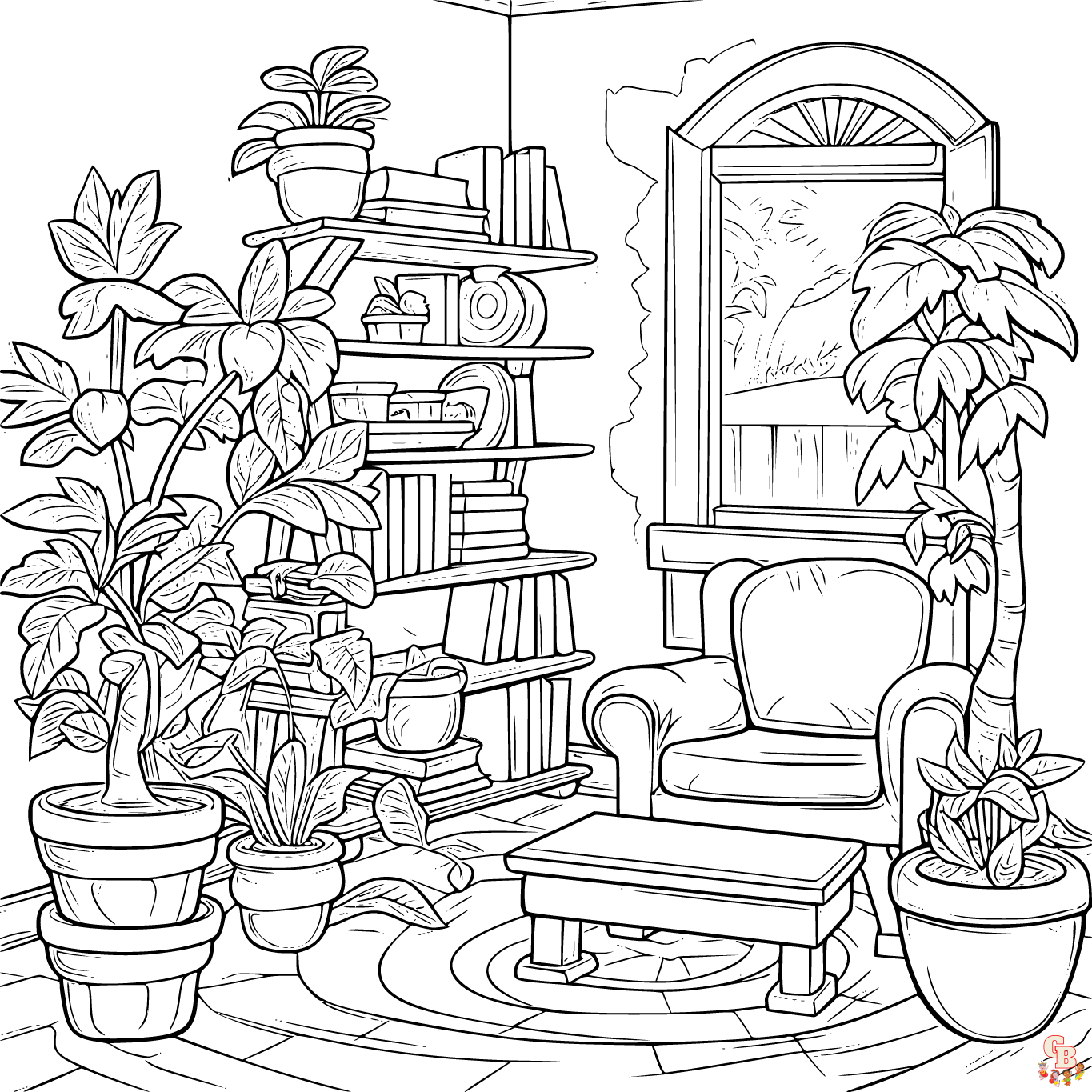 Room coloring pages printable