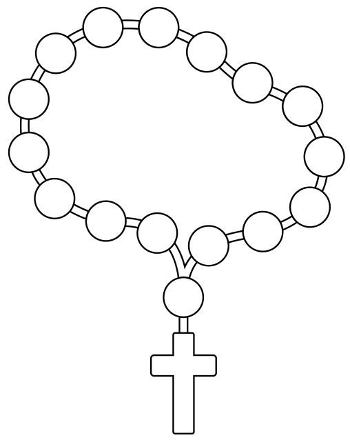 Printable Rosary Coloring Pages Free For Kids And Adults