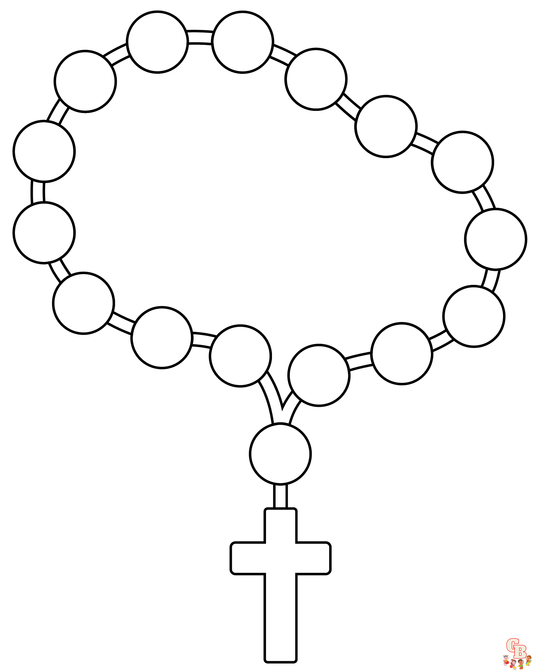 Rosary coloring pages free