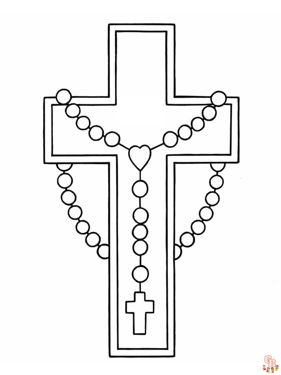 Rosary coloring pages
