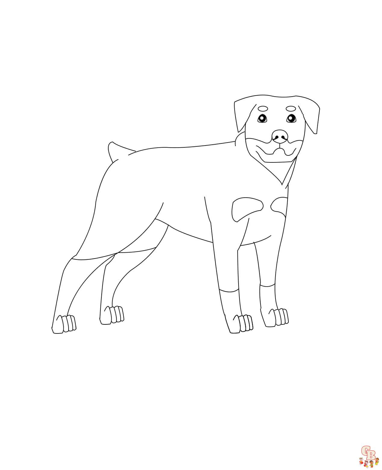 Rottweiler coloring pages free