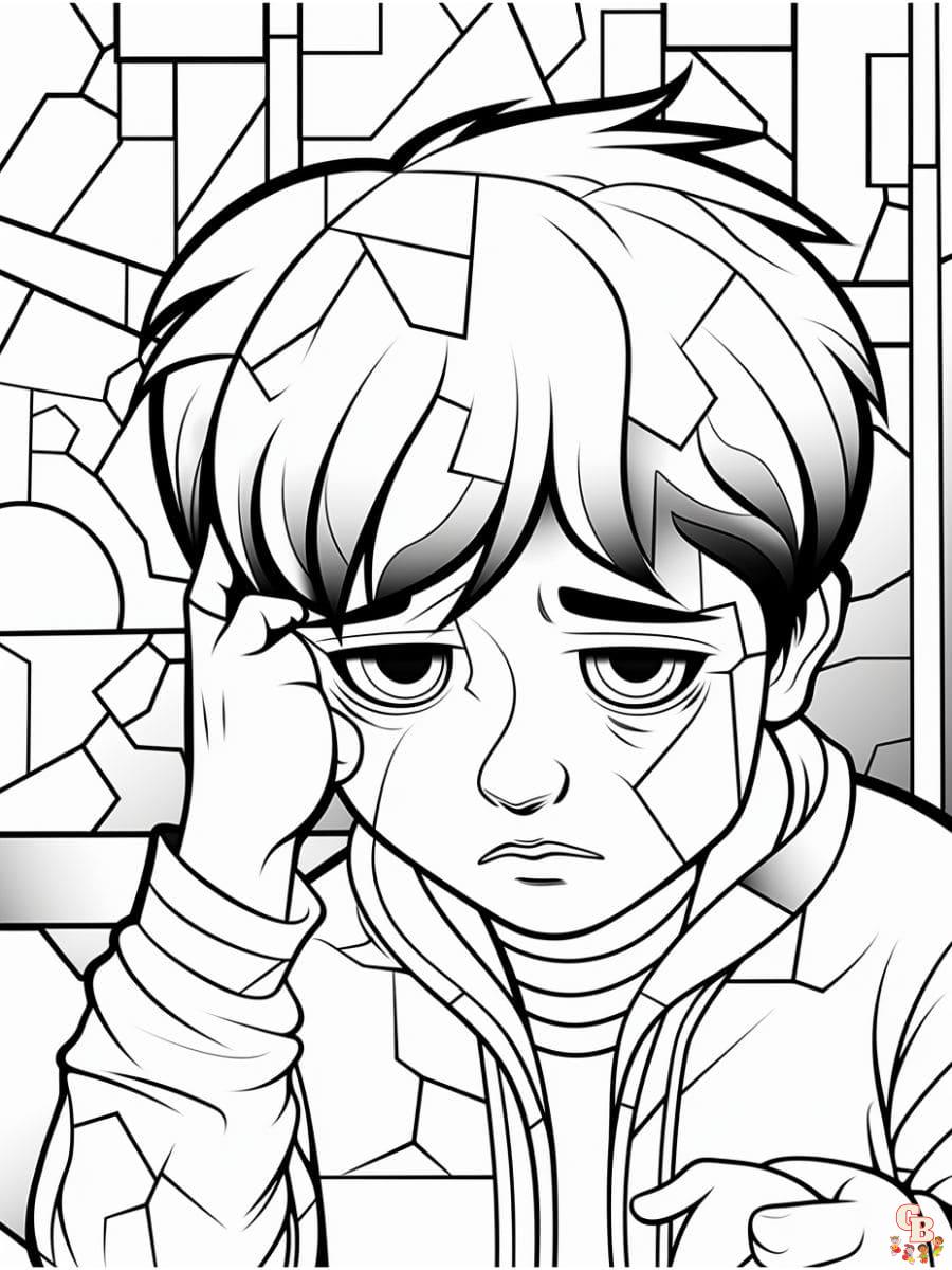 Sad coloring pages