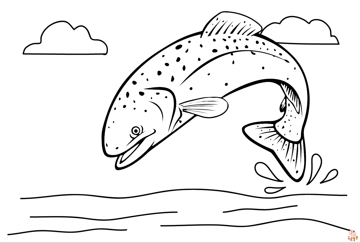 Salmon coloring pages printable