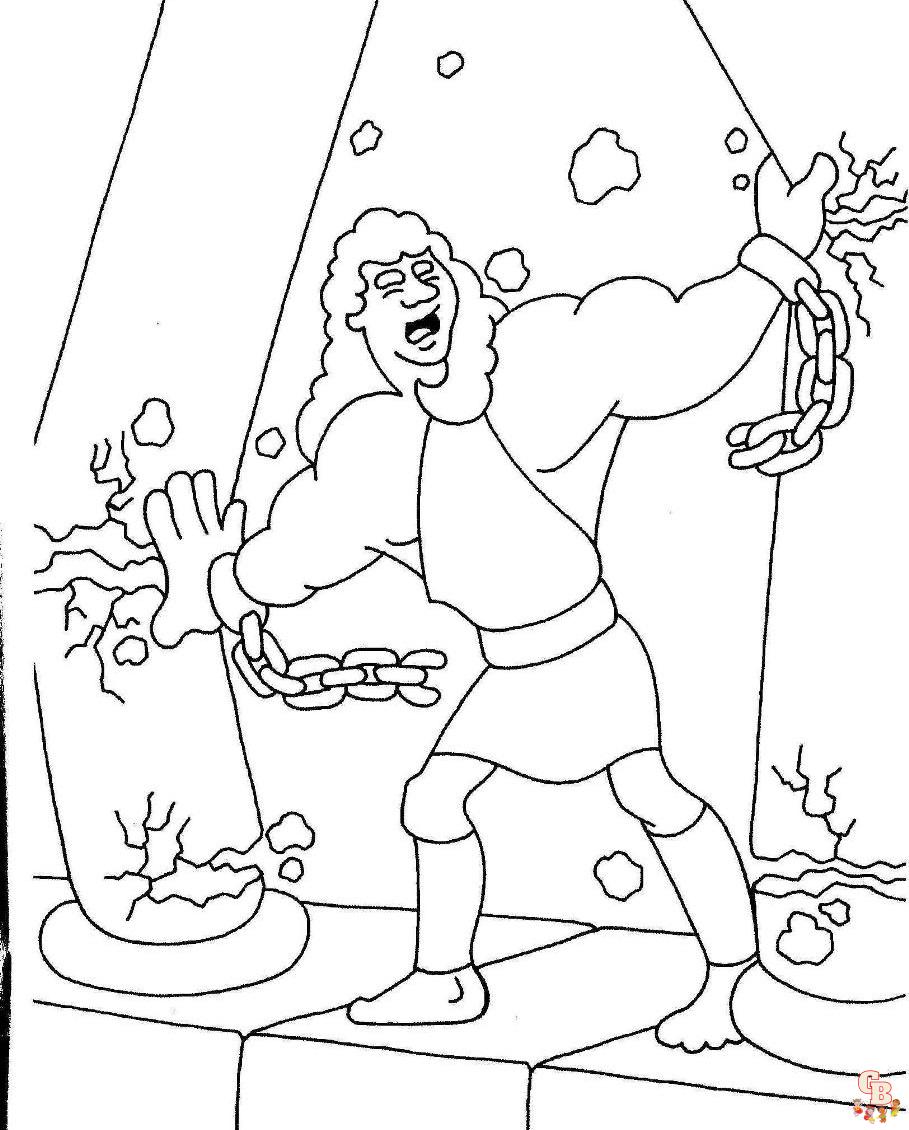 Samson coloring pages free
