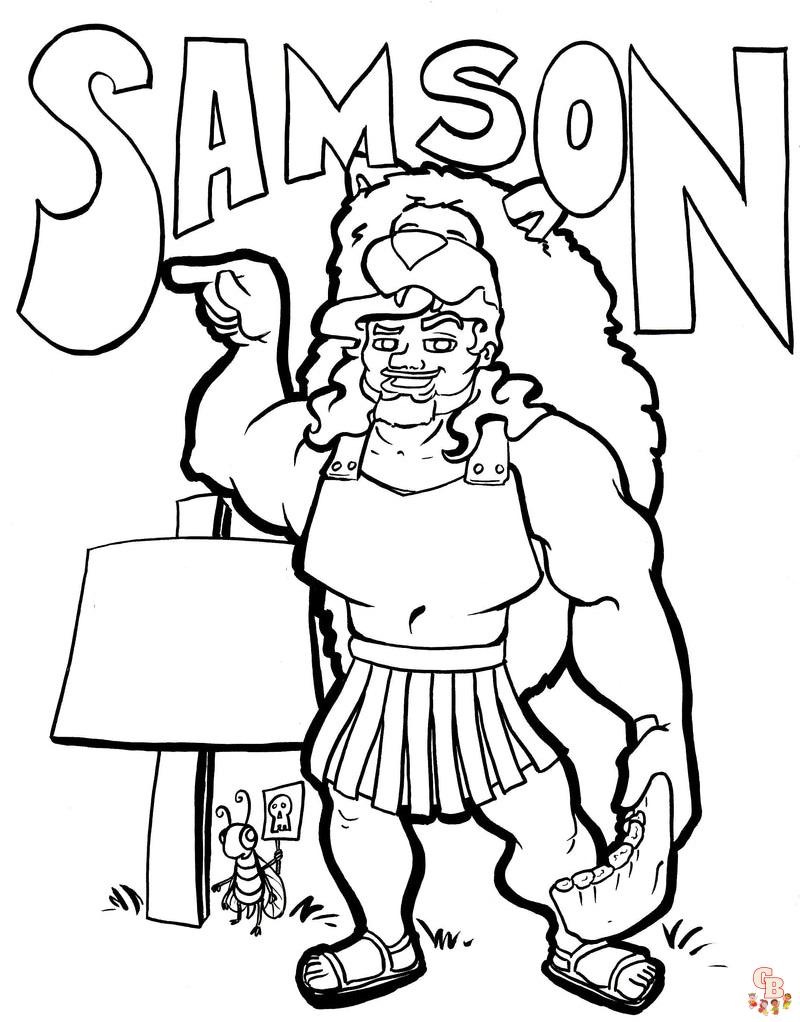 Samson coloring pages printable