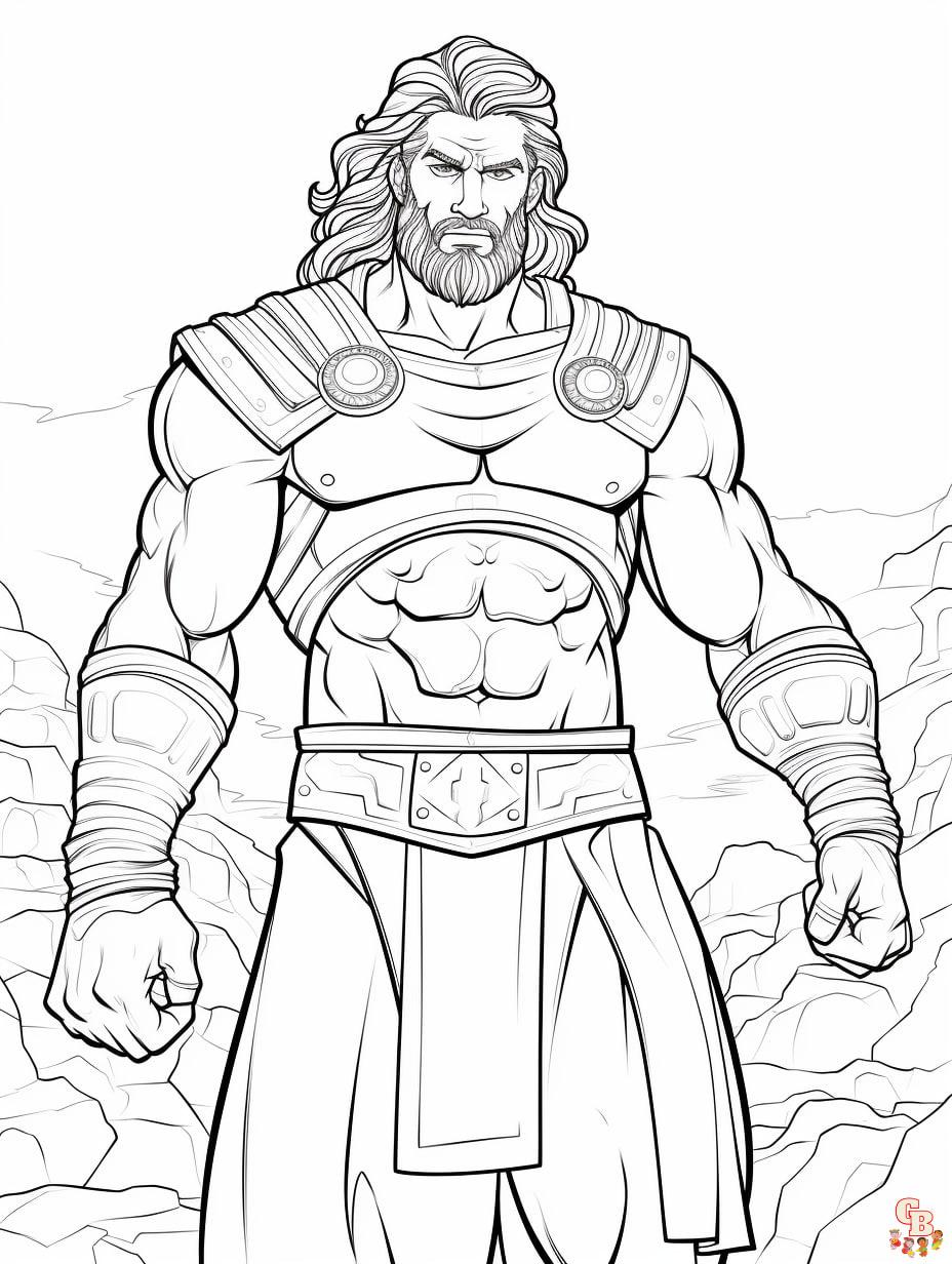 Samson coloring pages to print