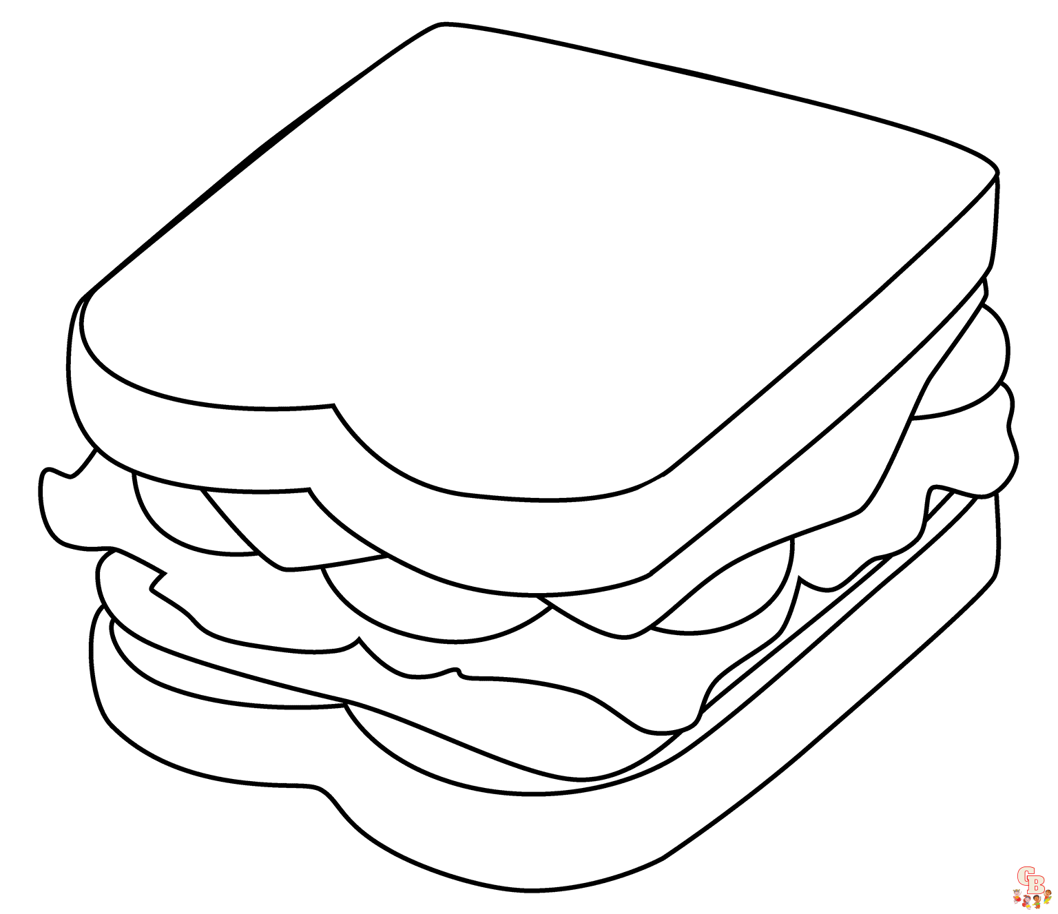 Sandwich Coloring Sheets
