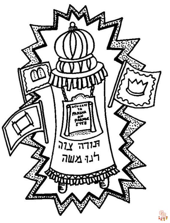 Simchat Torah Coloring Sheets